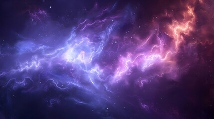 Fototapeta premium Abstract Background: Purple and Pink Galaxy with Stars