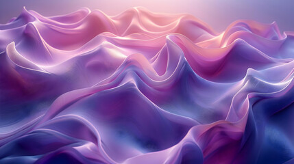 Obraz premium Abstract 3D Purple and Pink Wavy Background