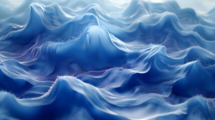 Obraz premium Abstract Blue and White Wavy Background Illustration