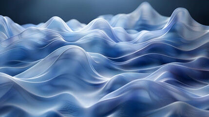 Obraz premium Abstract 3D Blue Wavy Background
