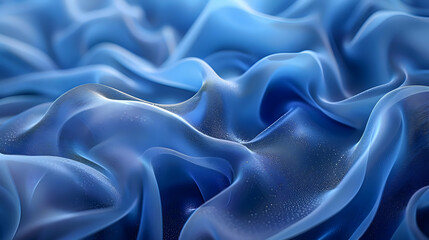 Fototapeta premium Abstract Blue 3D Wavy Background