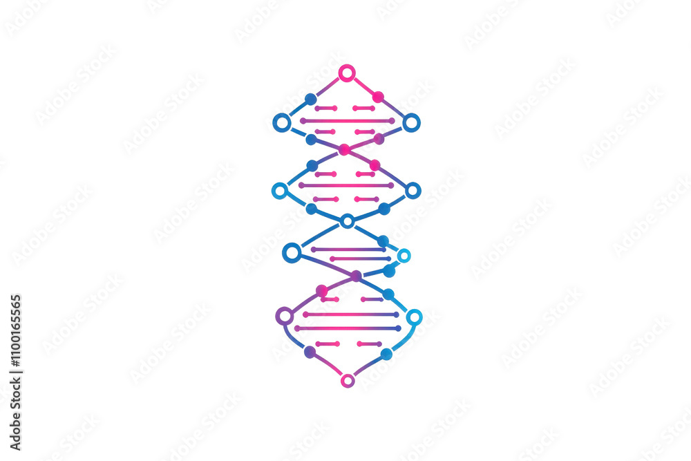 Poster a stylized representation of interconnected nodes and lines in vibrant colors, forming a vertical st