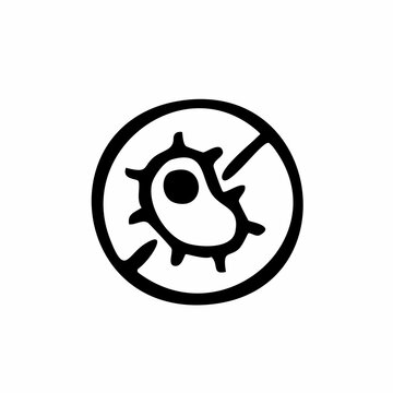 recommend clip art: Minimalist Antibacterial Icon - Germ-Free, Clean, and Hygienic Symbol in Line Art