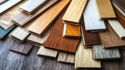 Fototapeta premium Wood parquet. Wooden flooring materials