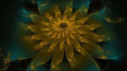 Abstract fractal 3d circle image