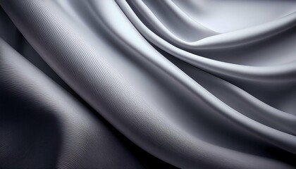 Obraz premium smooth gray gradient background abstract silk fabric folds drapery backdrop design