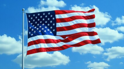 Fototapeta premium American flag photorealistic ultra high definition seamless