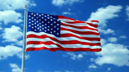 Fototapeta premium American flag photorealistic ultra high definition seamless