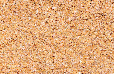 Macro photography of raw wheat bran, coarse fiber, digestive supplement, fitness,  healthy natural flakes, porridge, traditional vegan food