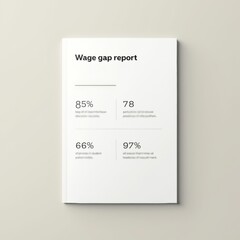  wage gap report on a plain background, emphasizing key statistics and information about wage disparities