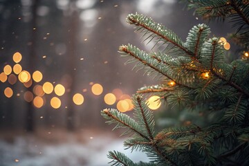 christmas tree and lights