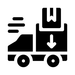 Obraz premium Delivery Truck glyph icon