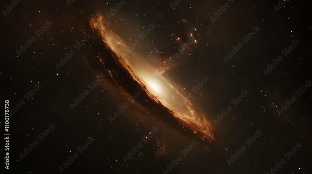 Wall mural a captivating 4k image of a spiraling galaxy in space, with its dynamic structure glowing amidst a f