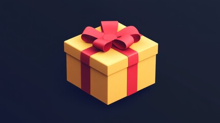 Obraz premium Giftbox icon. 3d gift icon