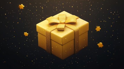Giftbox icon. 3d gift icon