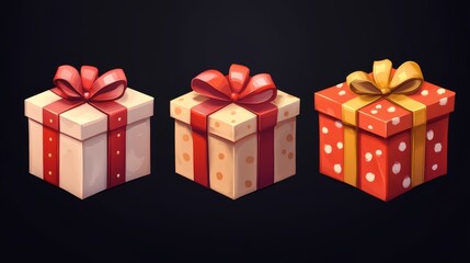 Fototapeta premium Giftbox icon. 3d gift icon