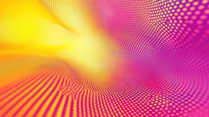 Obraz premium Vibrant 3D Abstract Pattern with Dots in Yellow and Pink Shades