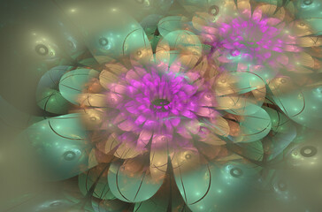 Abstract fractal 3d circle image