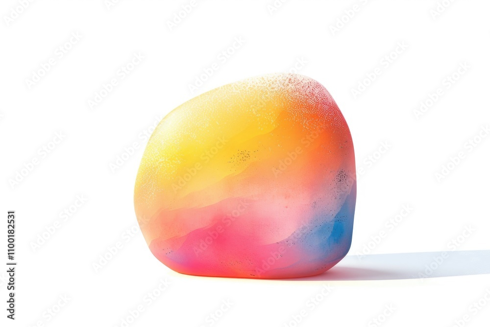 Poster a vibrant object sits on a clean white background, ready for use in a variety of creative projects
