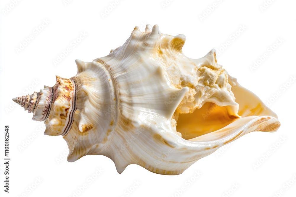 Aufkleber a close-up of a shell on a white background
