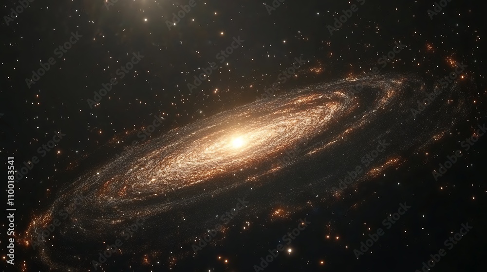 Canvas Prints a hyper-realistic depiction of a spiraling galaxy in deep space, captured in 4k resolution.