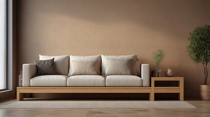 Modern living room with minimalist interior design