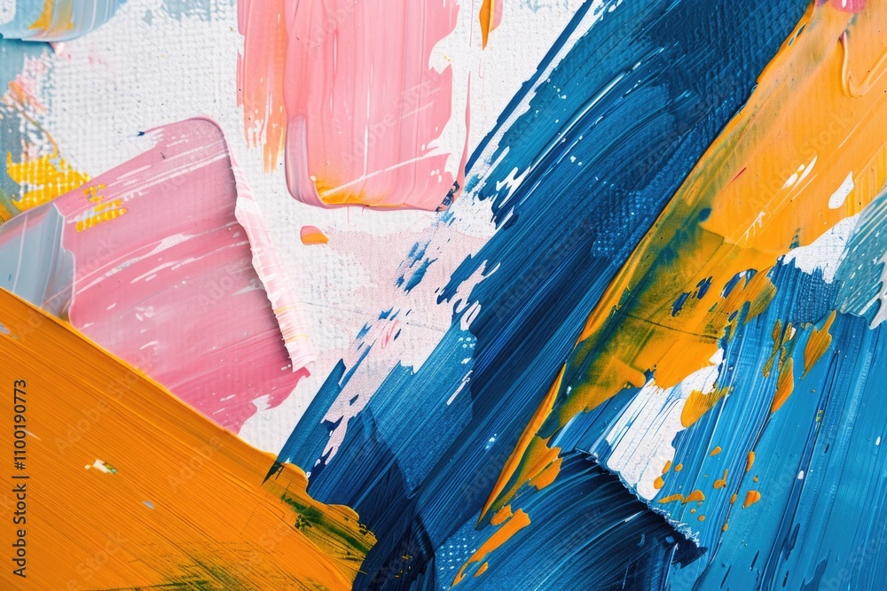 Poster a vibrant and detailed picture of a part of a larger artwork, featuring bright colors and unique des
