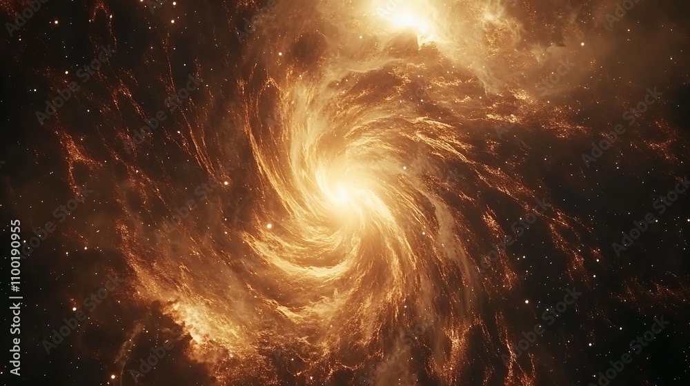 Canvas Prints a mesmerizing 4k image of a galaxy spiraling in deep space, illuminated by countless stars and glowi