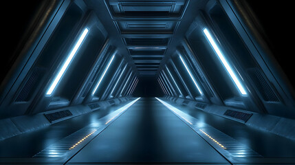 Obraz premium Futuristic 3D Corridor Illustration