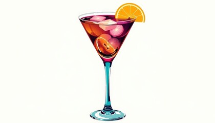 Crimson Elegance A Refreshing Citrus-Filled Martini Beckoning for Sips and Celebration.