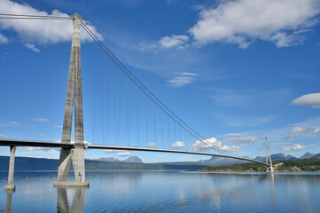 Fototapeta premium Halogaland Bridge is a suspension bridge, Norway