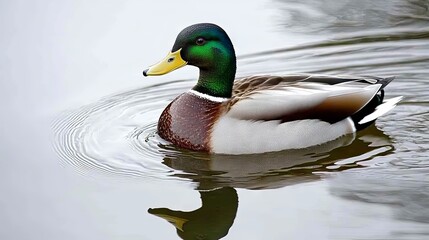 Fototapeta premium Majestic Mallard on Serene Water