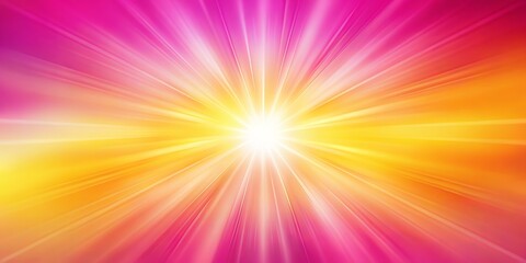 Obraz premium Radiant Burst of Yellow and Pink, Digital Art, Abstract Background, Sun Rays, Light Effects , abstract, light
