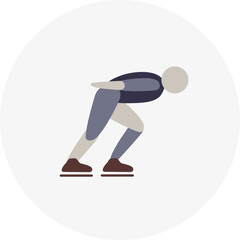 Speed skating
 competition icon. Colorful sport sign. 