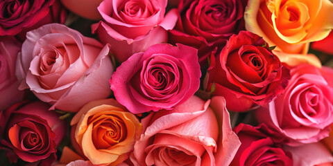 Obraz premium rose buds texture Valentine's Day Mother's Day card Generative AI