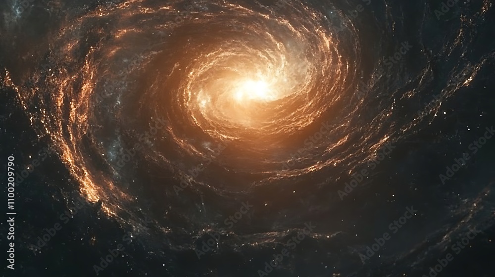 Canvas Prints a vivid 4k image of a spiraling galaxy in the vastness of space, showcasing intricate details of its