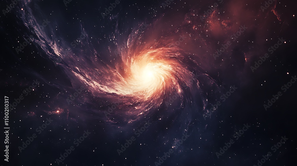 Canvas Prints a vivid 4k image of a spiraling galaxy in the vastness of space, showcasing intricate details of its