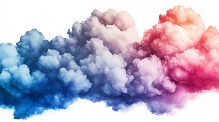 Fototapeta premium Soft Watercolor Clouds in Decorative Design