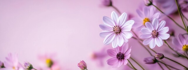 Naklejka premium purple color flowers with white label 