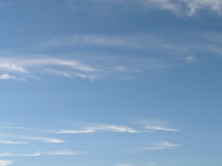 Obraz premium Cloudscape Fluffy White Clouds and Blue Sky Brooding for Background