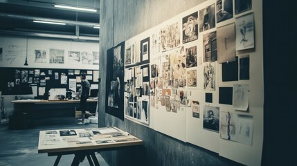 Creative Studio with Art and Design Boards