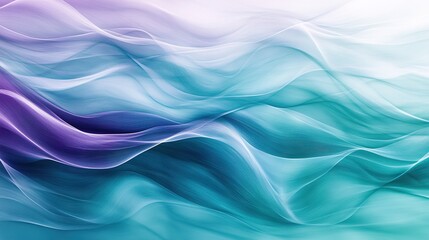 Obraz premium Abstract Wave Patterns in Soft Purple and Teal Color Palette