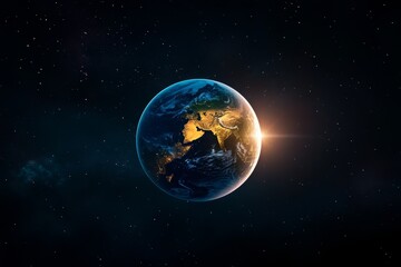 Fototapeta premium An astronaut floating in space, with Earth visible in the background surrounded by the infinite cosmos