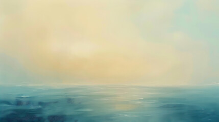 A Serene Color Field Painting with Large Smooth Expanses of Color: Subtle Gradients and Soothing Hues Evoking Calm, Reflection, and Emotional Depth in a Minimalist Style