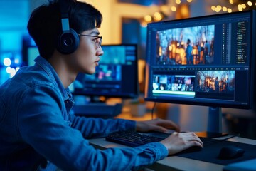 The creative process of film editing comes to life with this dedicated artist.