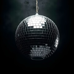 Obraz premium disco mirror ball dramatic background