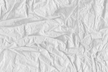 Fototapeta premium White Crumpled Paper Texture Background: Abstract Recycle, Old Paper Surface, Craft Paper, Grey Vintage Page, Grunge Vignette, Creased and Wrinkled Designs 