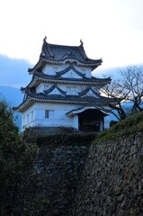 早朝の宇和島城 天守閣