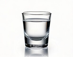 Vodka shot on white background. Generated image