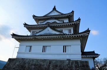 早朝の宇和島城 天守閣